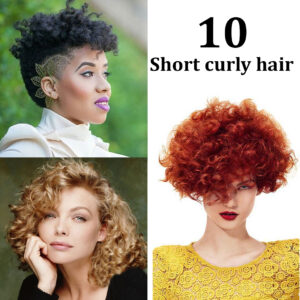 10 Short curly hair
