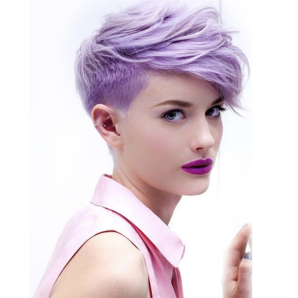 Pixie Cut with Undercut: Bold and edgy pixie haircut with a shaved undercut.