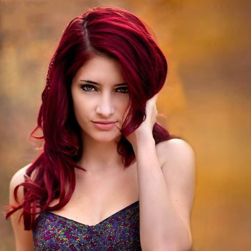 Red Hairstyles of woman with a bold and fiery personality.