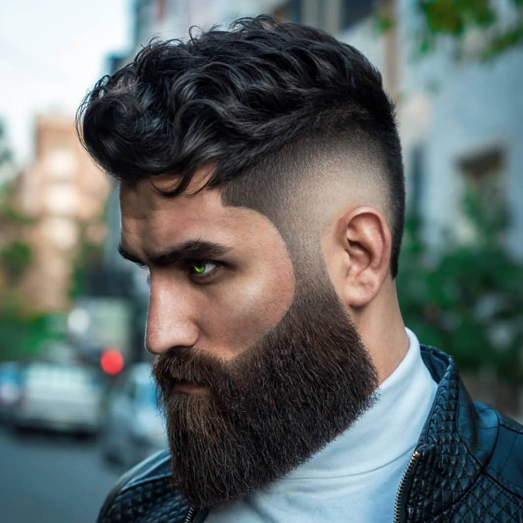 Messy Textured Hair with Beard