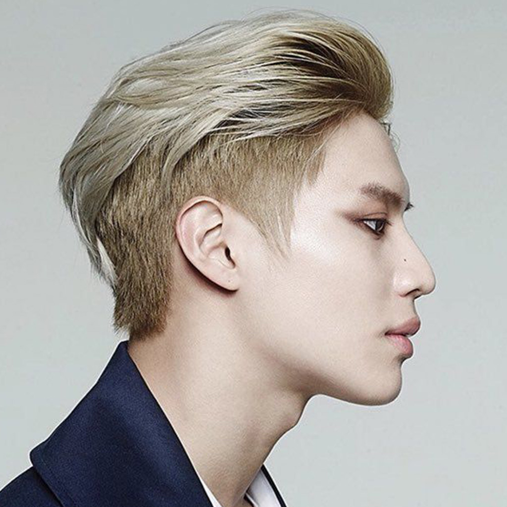 Korean man with a Korean slicked-back hairstyles for Men
