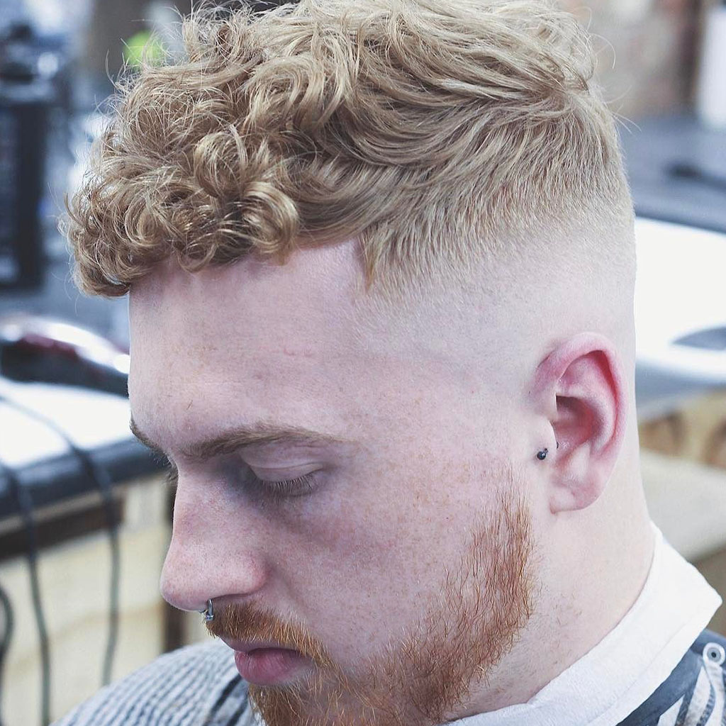 Curly Hair style for Men - Low Fade with Curls