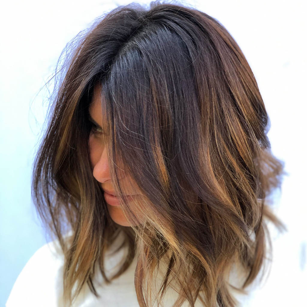 Textured Lob Hairstyle