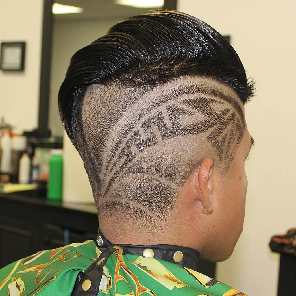 Undercut with Geometric Design Hairstyle