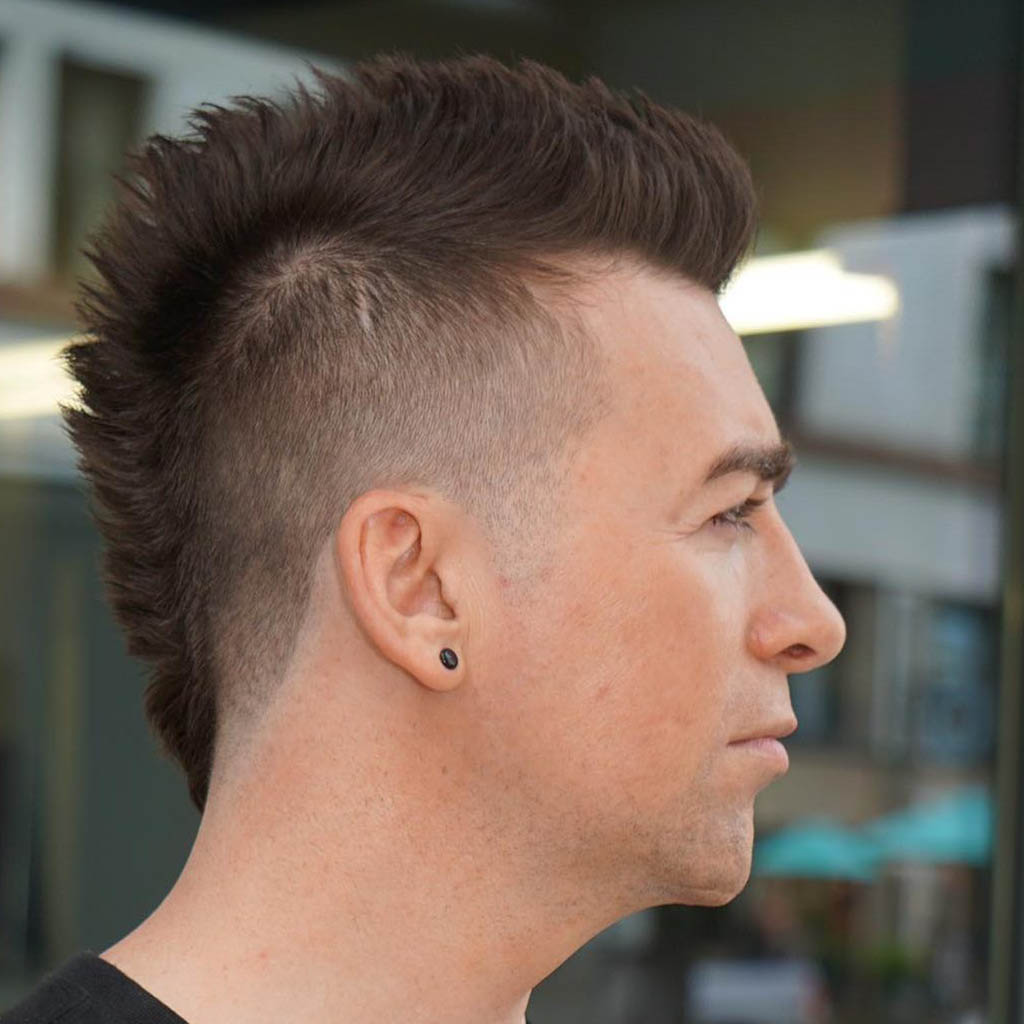 Cute Textured Mohawk Hairstyles for Men