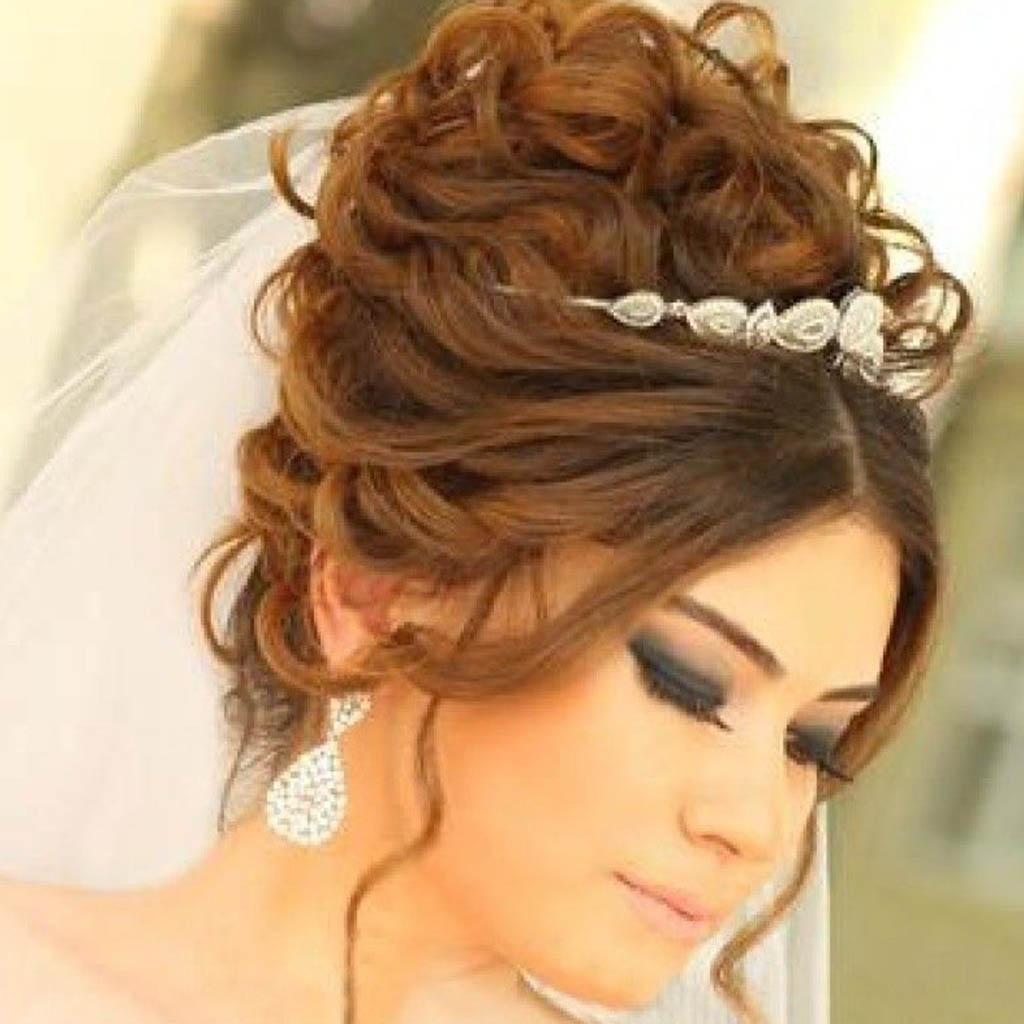 Curly Updo with Headband Hairstyle