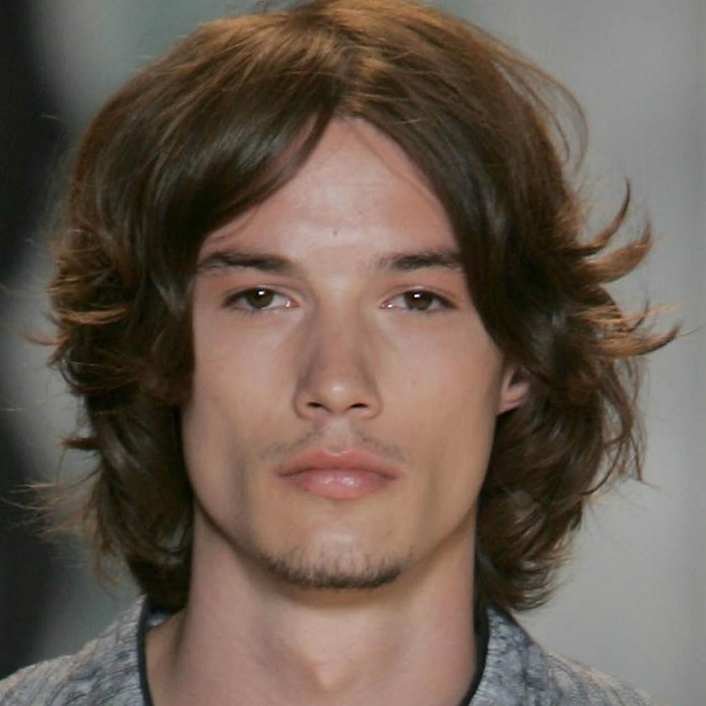 Man with an understated long bob hairstyle