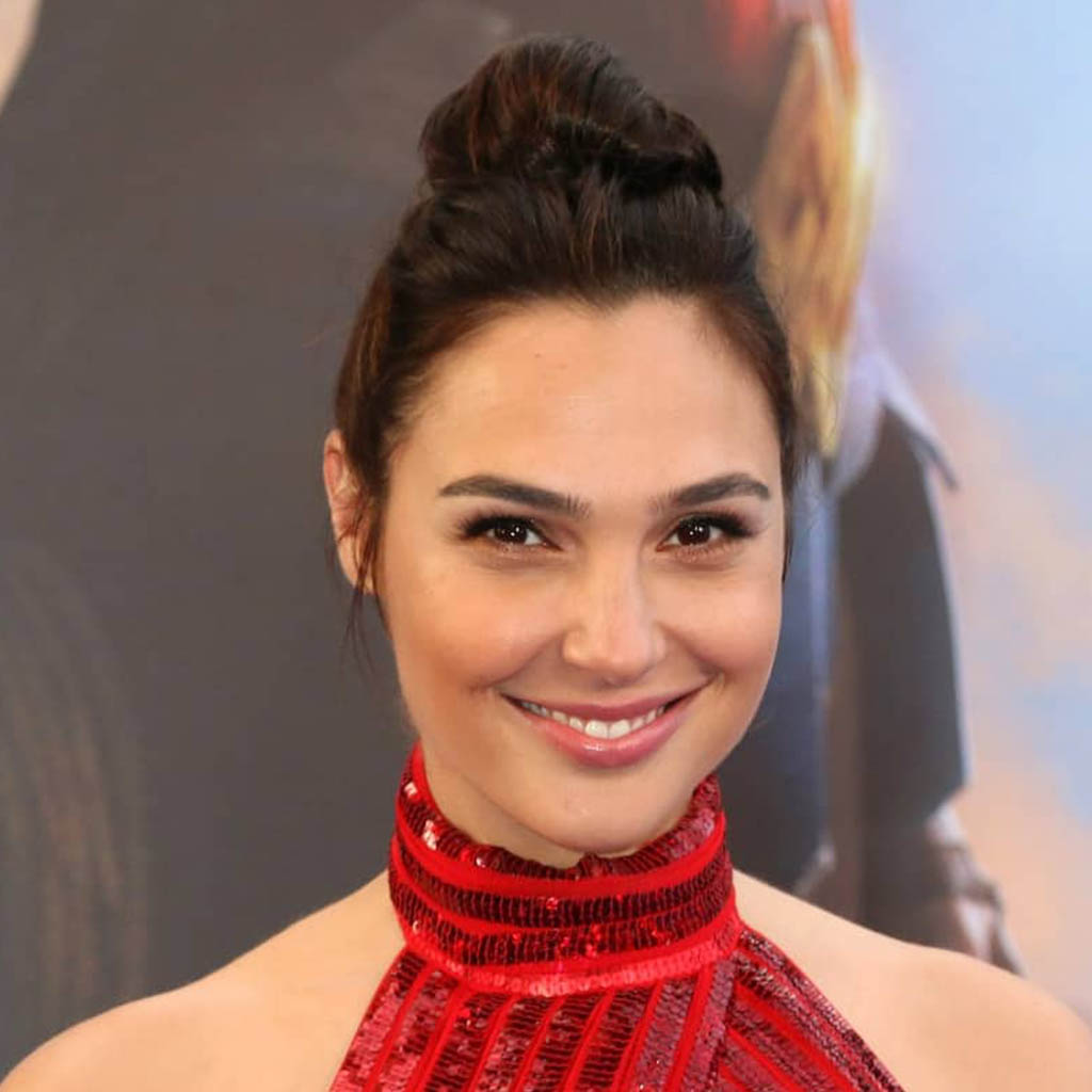Gal Gadot Hairstyles with an elegant updo.
